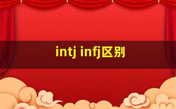 intj infj区别